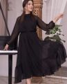 Korean Chiffon Long Frock with Belt. 