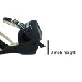 Black ladies courtshoes wedge heel shoes slippers choiceit footwears. 