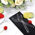 4 Packs Of 100PCS Transparent Plastic Spoons For Desserts And Appetizers. 