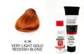 Evon hair colour 9.36 very light gold reddish blond. 