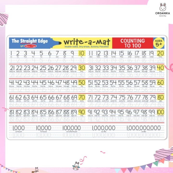 Write-a-mat learning mat-counting 1-100 Melissa & Doug write-a-mat ...