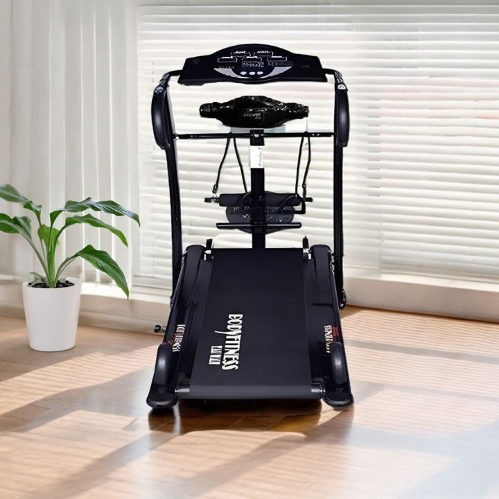 6 Way Manual Treadmill - Black