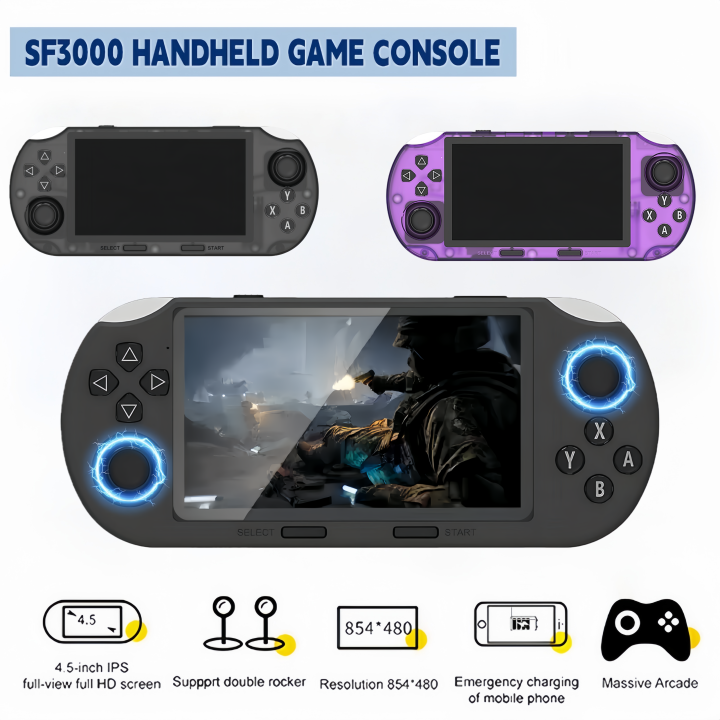Sf3000 SF3000 Retro Handheld Video Game Console Classic Games Pocket Player ...