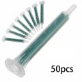 50pcs 2K Adhesive Mixing Tips Mixer Nozzles Mixer Tips Static Mixer Resina Epoxi Epoxy Resin Epoxy Glue Syringe Accessories. 