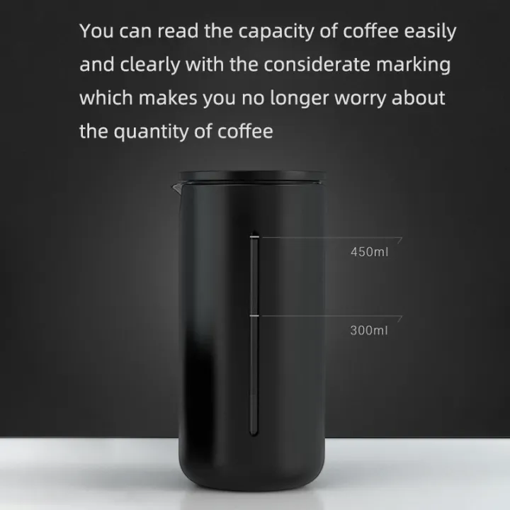 TIMEMORE%20French%20Press%20Coffee%20Press,%20Coffee%20Maker%20Tea%20Maker,%20450ml,%2015%20Ounce,%20High%20Density%20Stainless%20Steel%20Mesh%20Heat%20Resistant%20Gl%20-%20Image%206