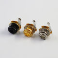 1/4' 6.35mm Guitar Mono Jack Socket, Replacement for ST/TL/LP/SG/Bass Style Electric Guitar, Golden/Chrome/Black. 