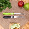 Set of 2 Kitchen Knife, Stainless Steel Multipurpose Table Knife for Dining and Vegetable Chopping, Serrated Edge, 12cm Kitchen Knives Rendom Colors. 