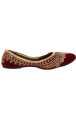 Women's Rajasthani Jutti Handmade Embroidered Slippers Golden Color for Women Rajasthani Footwear. 