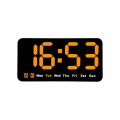 Voice Control Large Digital Wall Clock Temperature Date Week DST Snooze Table Clock 12/24H Dual Alarm Wall-mounted LED Clock. 