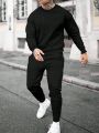 New in Mens Tracksuit Single Piece O Neck Sweatshirt Pants Casual Office Hoodies Jogging Streetwear Autumn Winter Man Clothing. 