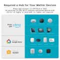 Matter WiFi Smart Switch 16A Smart Home Light Switch Relay Module Voice Control Work with Alexa  Homekit Smartthings 1pc. 