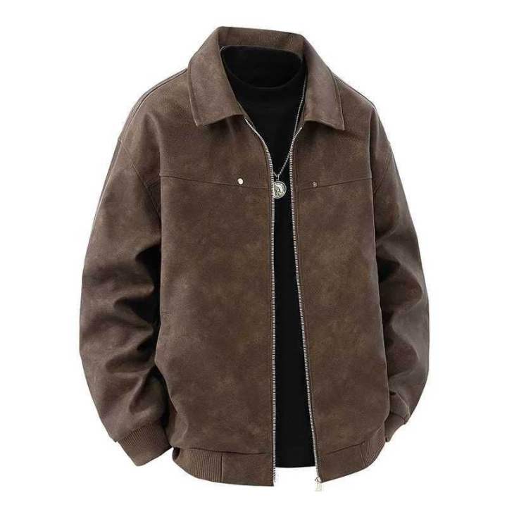 Men’s Retro Casual PU Leather Look Jacket Lining Casual Outer | Spring ...