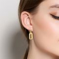 New in 925 Silver Color Gold Pearl Bee Irregularity Star Moon Earrings For Women 2024 Trending Fashion Jewelry Birthday Gifts.