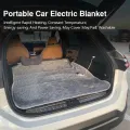 12V Electric Blanket Plush Thicker Heater Heated Mattress Thermostat Travel Heating Mat Winter Body Warmer For RV SUVs Car.