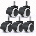 KAK 5pcs 2 inch Universal Swivel Caster Wheels Replacement Gaming Chair Office Chair Casters Trolley Rollers Furniture Hardware.