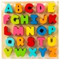 Preschool Learning Educational Wooden Alphabet ABC Puzzle For Kids. 