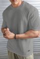 WAFFLE KNIT TEXTURE OVERSIZED DROPSHOULDER TSHIRT FOR BOYS AND MEN. 