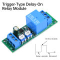 DC 5V 12V 24V Delay Open Delay Close Trigger Dual Delay Adjustable Relay Module Trigger Delay Relay Module (Delay On+Delay Off). 