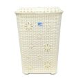 Plastic Square Shape Laundry Basket Organizer With Lid. 