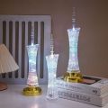 Canton Tower Small Waist LED Night Light Handicraft Ornaments 6.5 x 19cm(Colorful Light). 