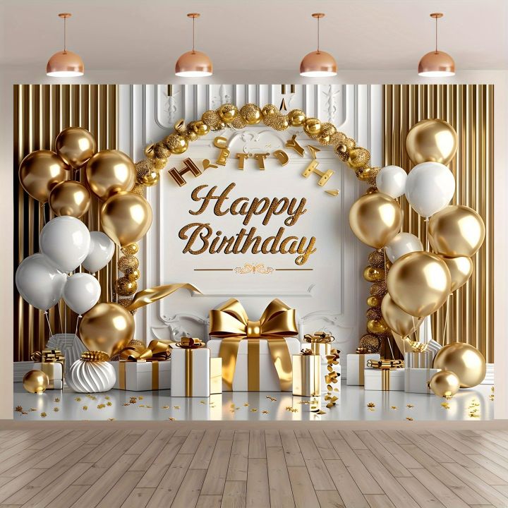 Multi%20functional%20Happy%20Birthday%20banner,%20paired%20with%20gold%20and%20white%20balloons%20and%20a%20large%20bow%20-%20Image%202
