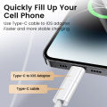 Elough Type C Female to Lightning Male Adapter Fast Charging USB 2.0 Lightning Female to Type C Male Adapter Connector. 