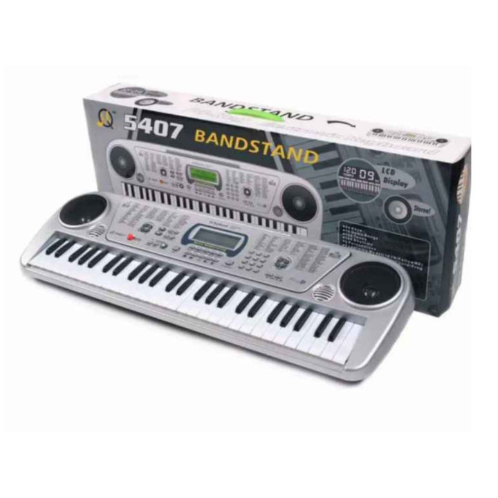 MQ 5407 Bandstand Electronic Keyboard 54 Key Musical Piano With Microphone And LCD Display
