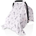 Muslin Cotton Infant Car Seat Canopy Soft Breathable Carrier Covers Summer Stroller Sun Shade Lightweight for Newborn Boys Girls.