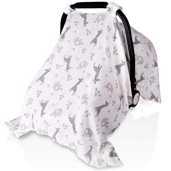 Muslin%20Cotton%20Infant%20Car%20Seat%20Canopy%20Soft%20Breathable%20Carrier%20Covers%20Summer%20Stroller%20Sun%20Shade%20Lightweight%20for%20Newborn%20Boys%20Girls%20-%20Image%203