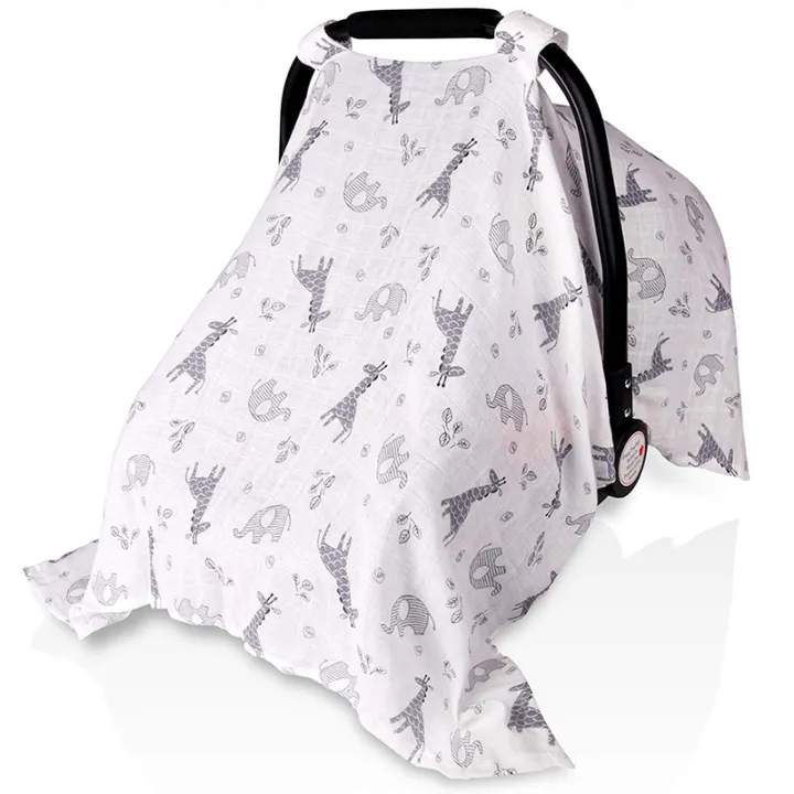 Muslin%20Cotton%20Infant%20Car%20Seat%20Canopy%20Soft%20Breathable%20Carrier%20Covers%20Summer%20Stroller%20Sun%20Shade%20Lightweight%20for%20Newborn%20Boys%20Girls%20-%20Image%203
