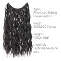Synthetic Invisible Wire Hair Extension Curly Hair Adjustable Heat-Friendly Fiber Seamless Volume Length For Women. 