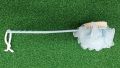 Long handled loofah with brush. 