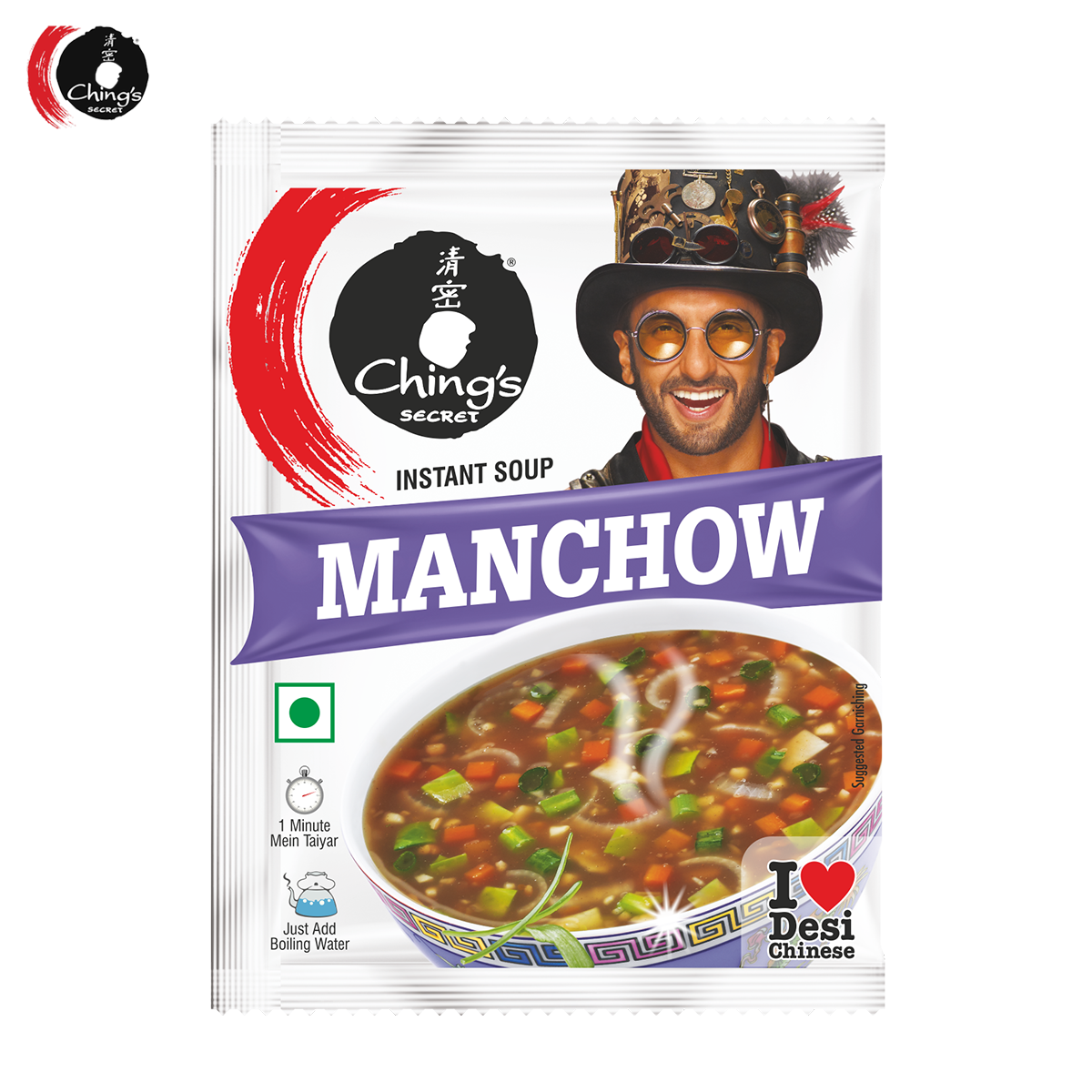 Ching's Instant Manchow Soup 12gm|Combo of 5