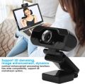 Full HD Webcam 1080P 30fps Laptop Computer PC Web Cam Camera Built In Microphone For Video Calls Conference Live Work Tripod.