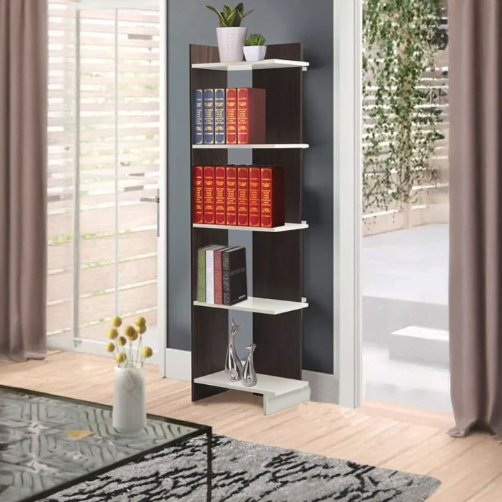 Modern 5 Tier Book Shelf showpiece shelf- Home & Office Multipurpose Shelf-Display Showcase Stand also use for corner Showpiece shelf  72/16''