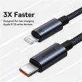 Baseus 20W PD USB C Cable for iPhone 14 13 12 Pro Max Fast Charging USB C Cable for iPhone 12 Mini Pro Max Data USB Type C Cable.