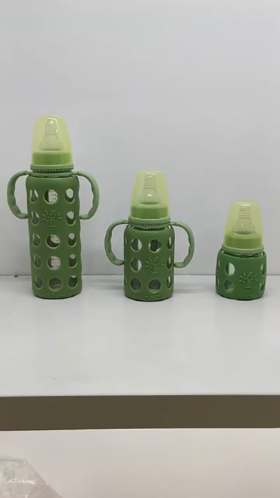Baby Glass Feeder Bottle Small, Medium, Large (0–6 Months+) – Premium Regular Neck Baby Feeder Glass Bottle 60ml 120ml & 240ml Available