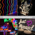 DC 12V 24V LED Neon Strip Light Neon Sign Waterproof Silicone Rope Lights Flexible Lamp Home Decoration with 2pin Wire 9 Colors. 