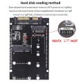 M.2 NGFF Msata SSD To SATA 3.0 2.5 Adapter M2 PCI SSD Converter Riser Card For PC Laptop Add On Card up to 6Gps. 