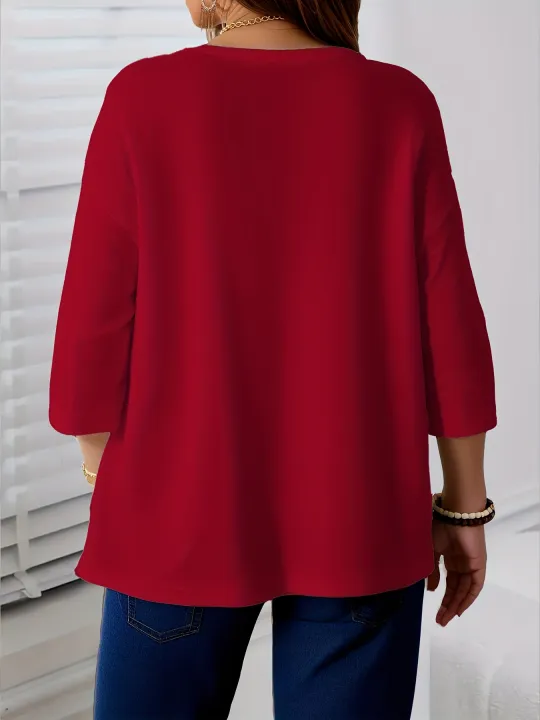 Plus-size%20women's%20open-front%20cardigan,%20lightweight%203/4%20sleeve%20casual%20jacket,%20solid%20color%20layering%20fashion.%20-%20Image%204