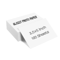 HUSPER 100 Sheets 3R Glossy Photo Paper 3.5x5 Inch 180/200/230Gsm Inkjet Compatible with Grey Back for Home Office Use.