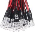 10Pcs 5mm LED Lights Emitting Diodes DC 12V Quick Blinking LED Ultra Bright LED Light Clear Lens Small LED. 