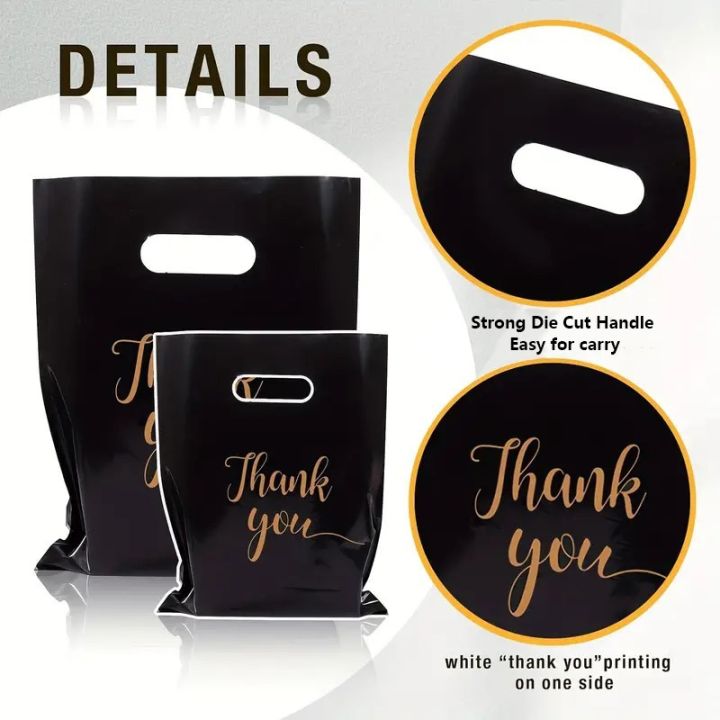 Thank%20You%20Bag%20Black%20Handheld%20Shopping%20Bag%20Plastic%20Packaging%20for%20Parties%20Birthdays%20Weddings%20Thanksgiving%20Anniversary%20Christmas%20-%20Image%203