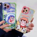 🔥Bustier light🔥Toy Story Buzz Lightyear Woody case iPhone 6 7 8 plus XS Max XR 11 pro Max 12 Pro Max 13 Pro Max 13 mini 12 mini case transparent cover. 