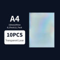 A4 Holographic Vinyl Sticker Paper Transparent  Laser  PET Adhesive Paper For Inkjet Printer Waterproof Anti-tear DIY. 