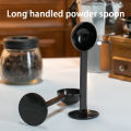 Black Long Handled Coffee Spoon, Multifunctional Plastic Coffee Measuring and Tamping Spoon, Powder Spoon, Coffee Kitchen Tool,. 