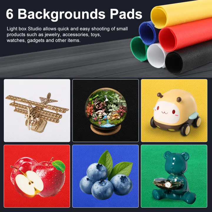23cm%20Ring%20LED%20Panel%20Folding%20Portable%20Light%20Photo%20Lighting%20Mini%20Studio%20Shooting%20Tent%20Box%20Kit%20with%206%20Colors%20Backdrops%20Photo%20Box%20-%20Image%204
