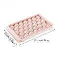 2Pcs 3D Round Ice Cube Tray with Lid Food Grade Plastic Spherical Ice Mold DIY Ice Ball Maker (Multicolor). 