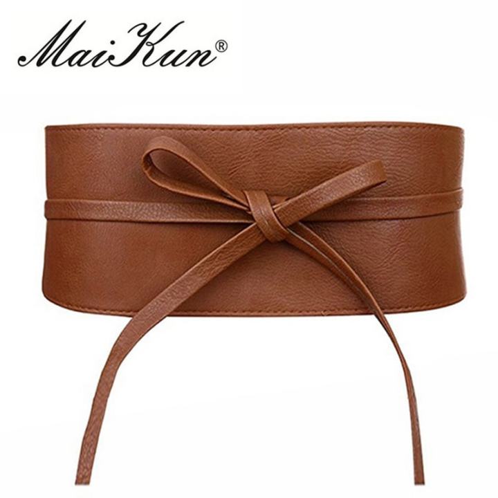 Boho%20Belt%20for%20Women%20Bowknot%20Faux%20Leather%20Wrap%20Around%20Obi%20Style%20Cinch%20Waistband%20Black%20Cummerbund%20Brown%20Women%20Belt%20-%20Image%207