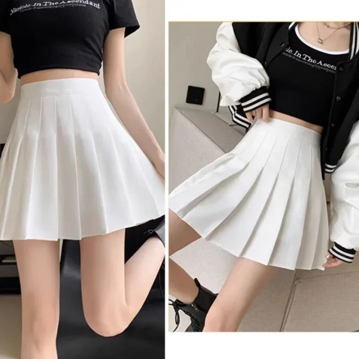 Spring%20Summer%20Lady%20Solid%20Color%20Slim%20Fit%20Mini%20Skirts%20Female%20Comfortable%20Elastic%20Zipper%20Skirts%20Girls%20High%20Waisted%20JK%20A-line%20Skirts%20-%20Image%204